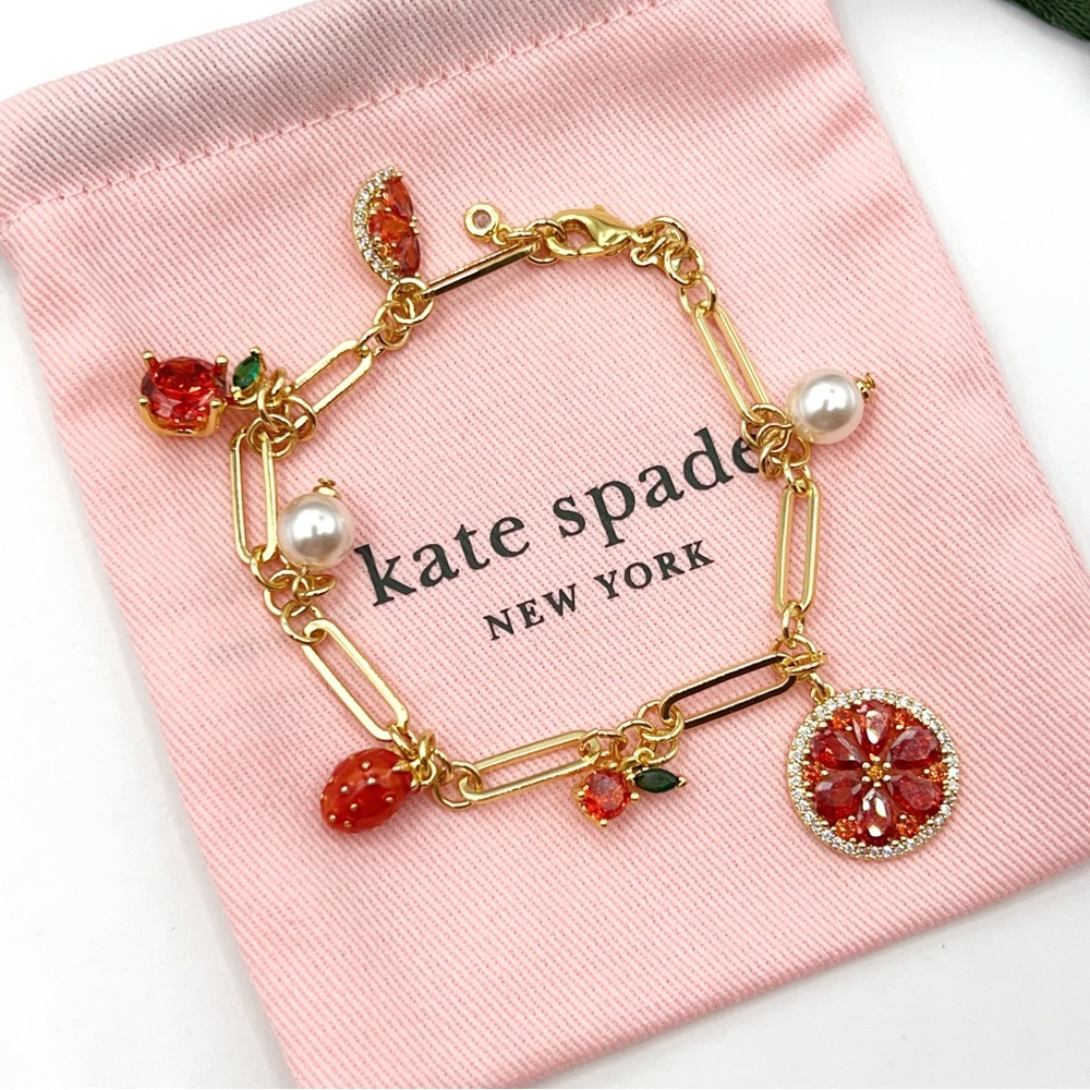 KS514-Kate Spade grapefruit and strawberry bracelet - Picture 2 of 2